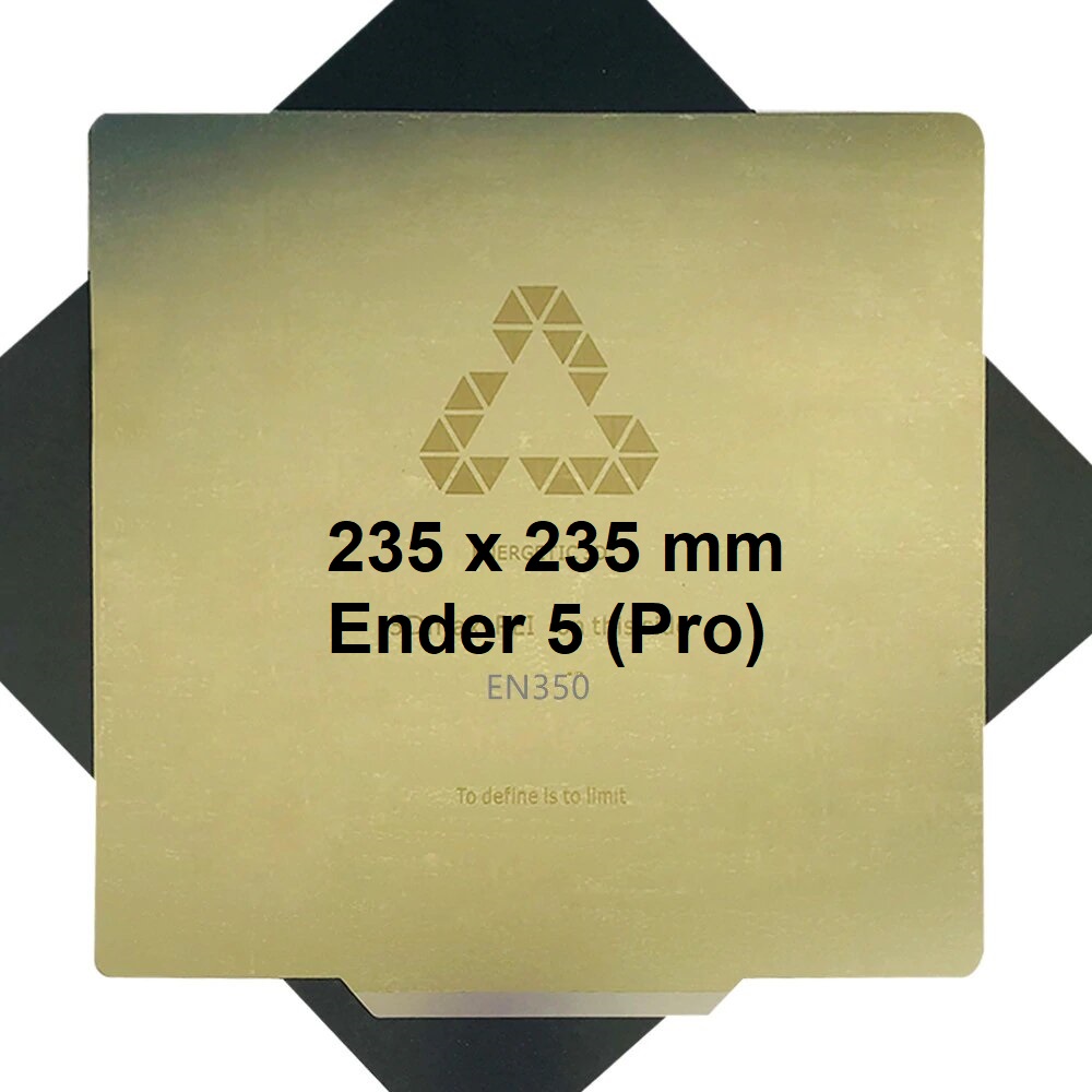 Plaque d'acier PEI + Autocollant magnétique B pour imprimante 3D Ender-5  Plus